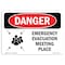 Signmission Safety Sign, OSHA Danger, 10" Height, Emergency Evacuation Meeting Place, Landscape OS-DS-D-1014-L-2327 - alternate 1